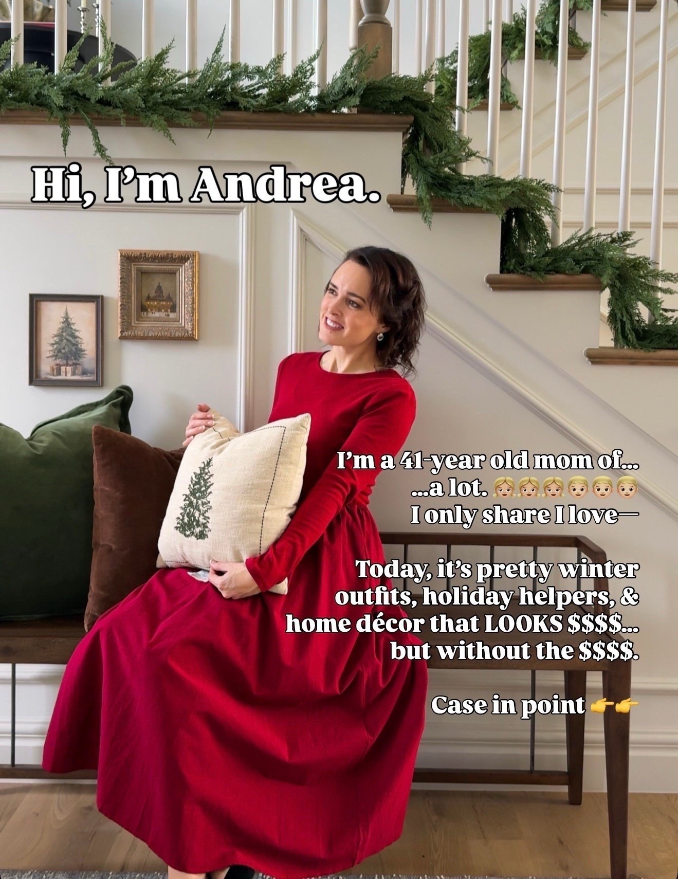 Hi!! Im rounding up some of my favorites for winter weather and the holidays that I bought, tested, and truly love:

Cute holiday outfit ideas, warm winter coat of my dreams, all-time favorite holiday decor, and those little things that are making my life easier and better during this busy time of year. 

Xoxo,
Andrea

Red dress, Ralph Lauren Christmas, Ralph Lauren look for less, Christmas art, Christmas garland, stair garland, holiday baking, gift guide, gifts for her, holiday hosting

#LTKmomlife #LTKHome #LTKHoliday

#LTKSeasonal #LTKHoliday #LTKootd

#LTKHoliday #LTKHome #LTKdayinmylife