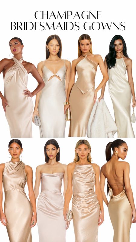 Champagne bridesmaid dresses 🥂 

#LTKWedding #LTKParties #LTKStyleTip