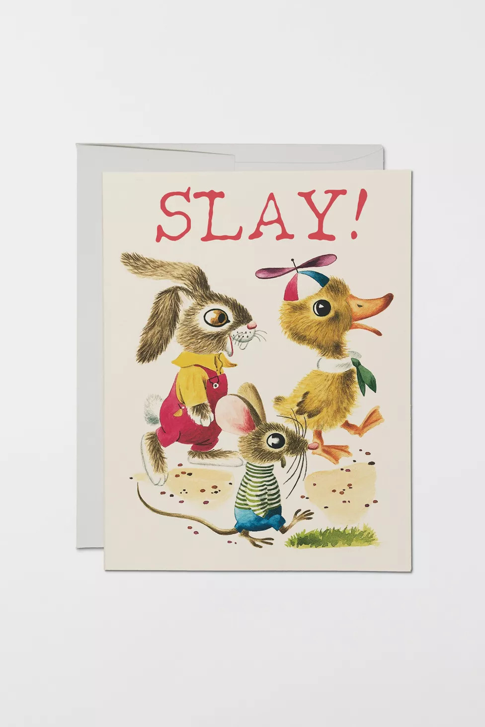 Red Cap Slay Buddies Greeting Card | Urban Outfitters (US and RoW)