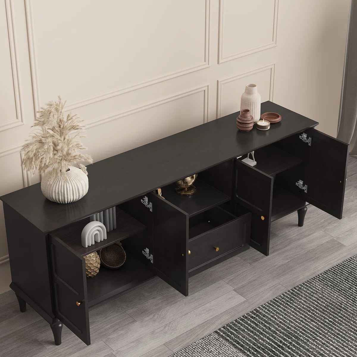 67" Mid-Century Modern TV Stand for TVs up to 75" | Wayfair North America