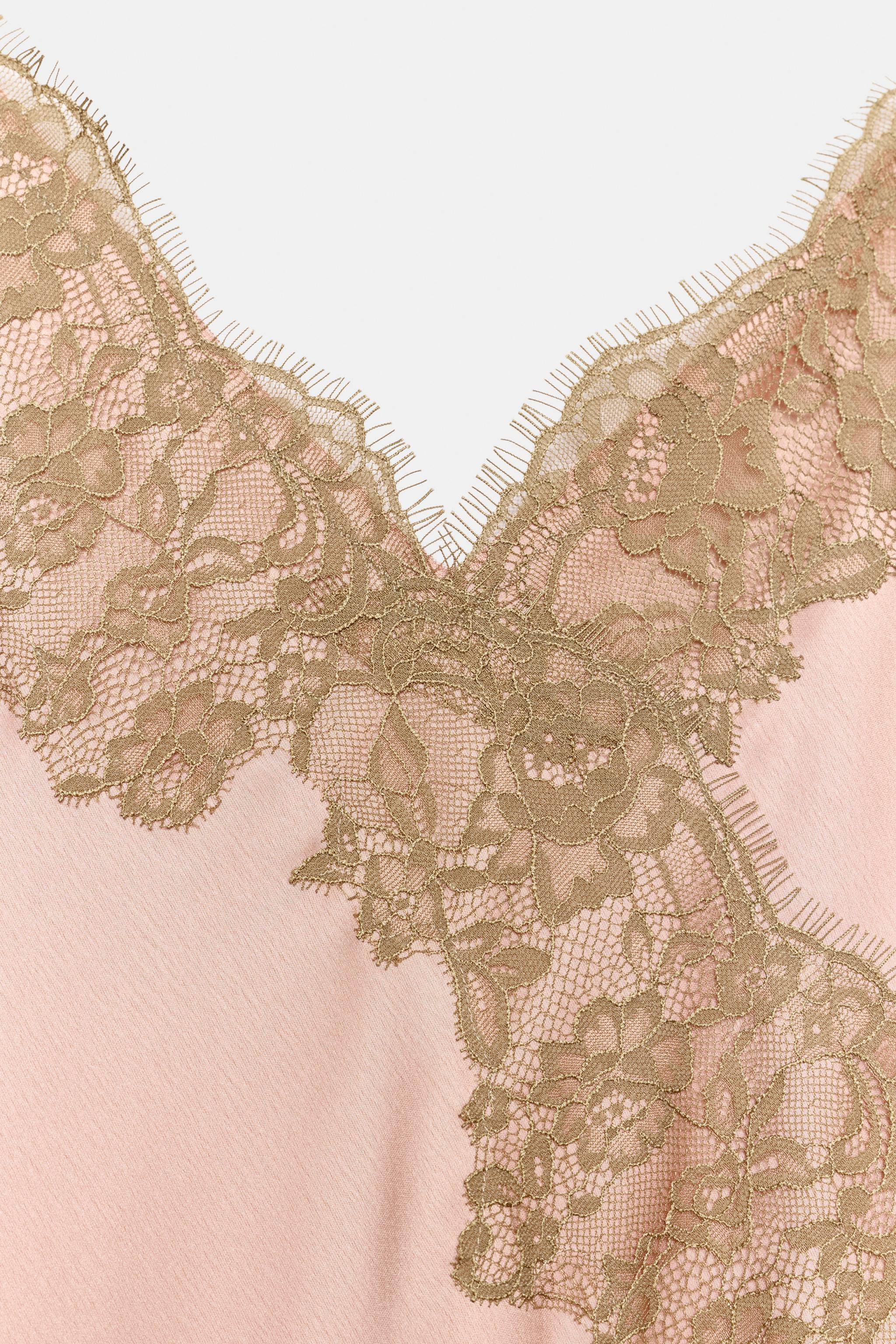 ZW COLLECTION SATIN LACE DRESS | Zara UK