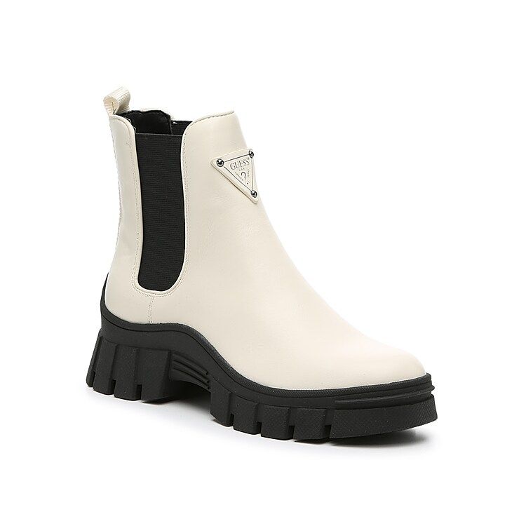 Guess Hestia Boot | Women's | Off White | Size 5 | Boots | Block | Bootie | Chelsea | Lug | Platform | DSW