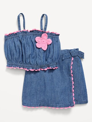 Sleeveless Chambray Top and Skort Set for Toddler Girls | Old Navy (US)
