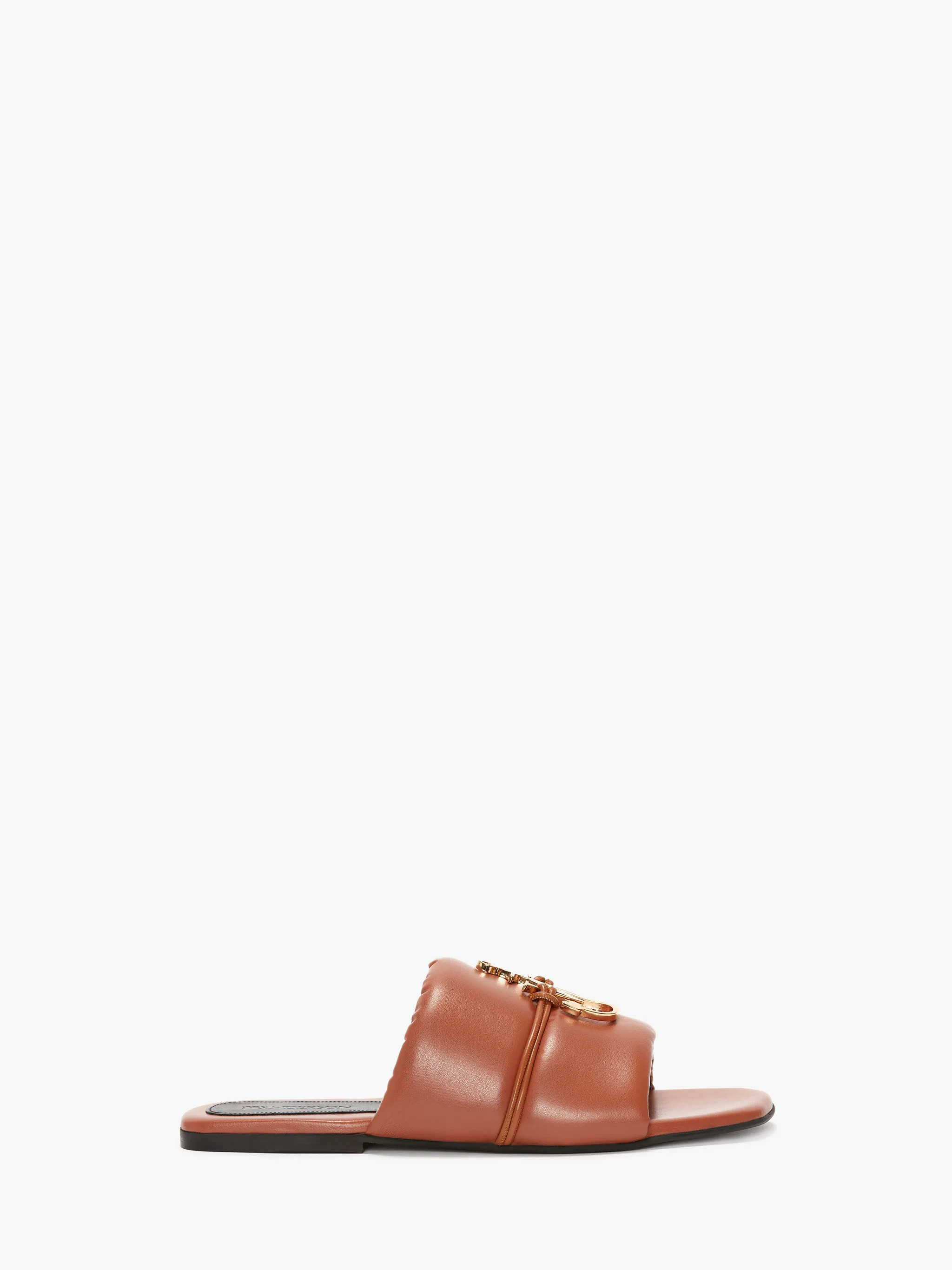 ANCHOR LOGO LEATHER SLIDES in [object Object] | JW Anderson | JW Anderson
