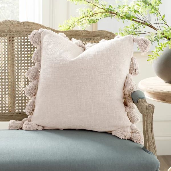 Interlude Luxurious Square Cotton Pillow Cover and Insert | Wayfair North America