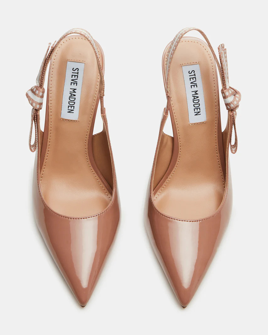 BRI Blush Patent Slingback Pump Heel | Women's Heels | Steve Madden (US)