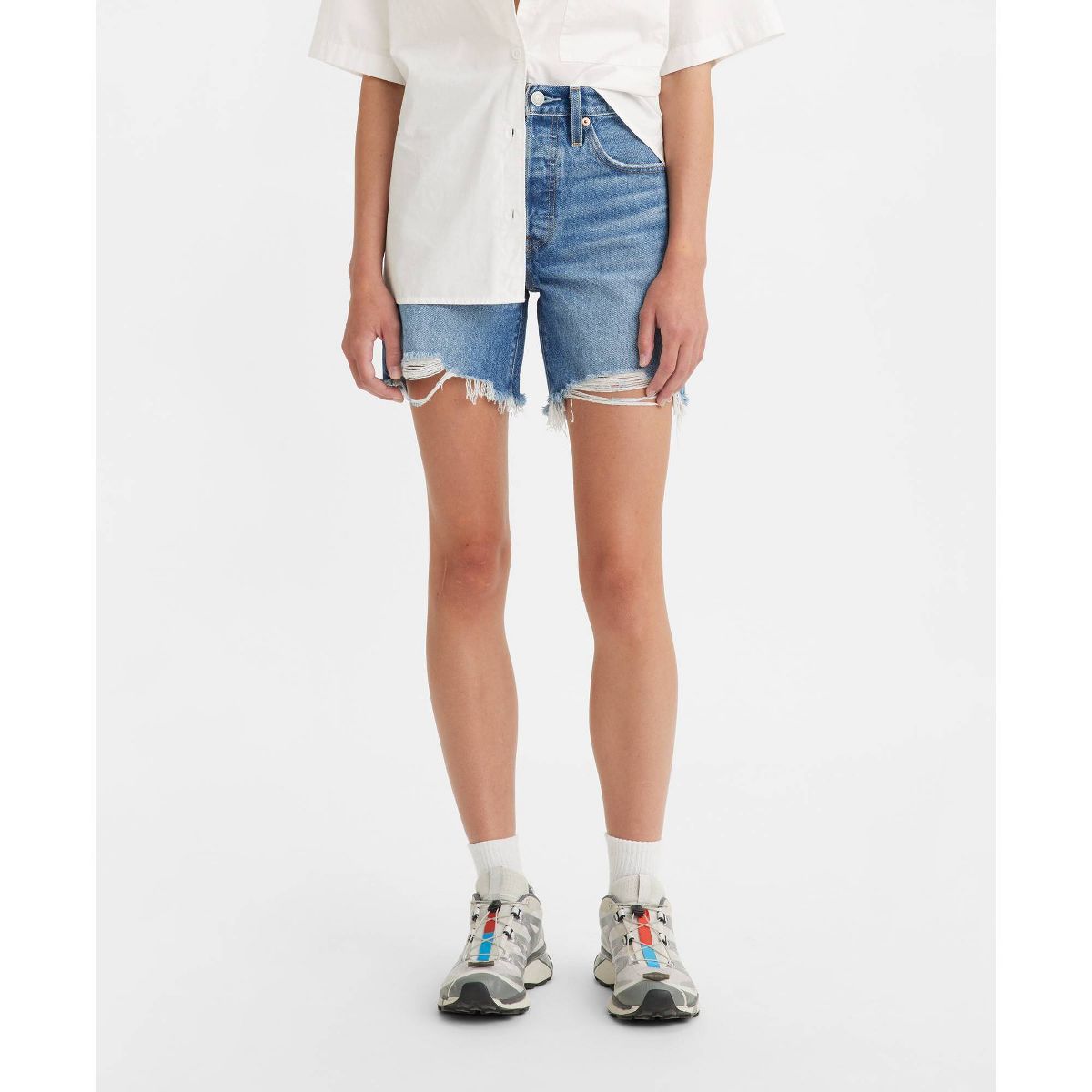 Levi's 501® Mid Thigh Women's Jean Shorts - Well Sure 28 | Target