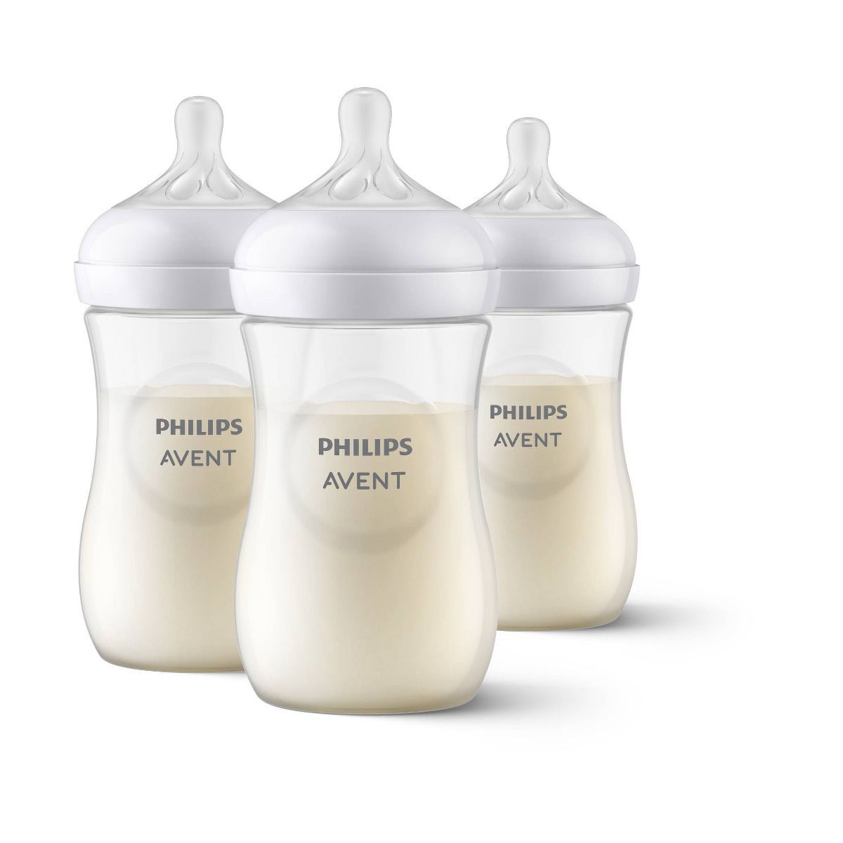Philips Avent 3pk Natural Baby Bottle with Natural Response Nipple - Clear - 9oz | Target