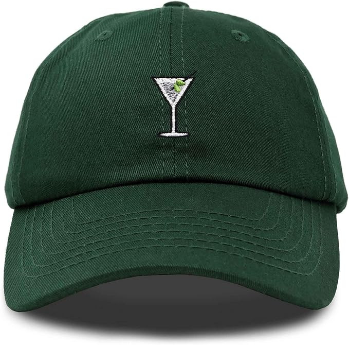 DALIX Martini Embroidered Cap Cotton Baseball Cute Cool Dad Hat Womens | Amazon (US)