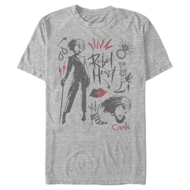 Men's Cruella Fashion Drawings T-Shirt | Target