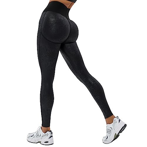 Bona Fide Premium Quality High Waisted Leggings for Women with Unique Design and Tummy Control - Womens Workout Leggings, XS, Black | Amazon (US)