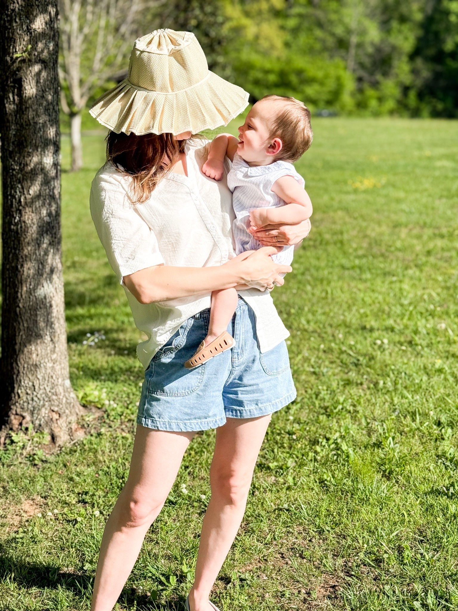 The cutest scalloped mom shorts! I sized up

#LTKKids #LTKBaby