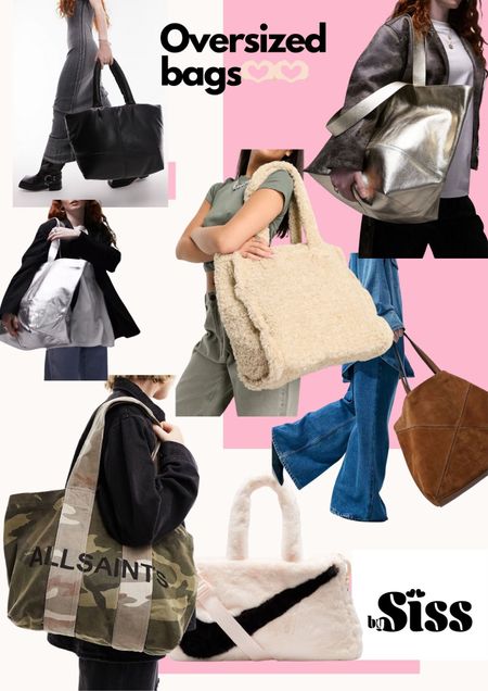 This Trend we love and wear a lot “oversized bags”. Found the cutest ones for you girls 💕💕
.
Asos, NIKE, all saints, big bags, bag, accessories, trend, new year wardrobe 