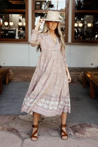 Aislinn Tiered Floral Dress | Böhme US