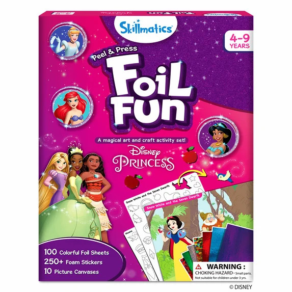 Skillmatics Foil Fun Art Kit for Kids, Disney Princess, No Mess Creative Activity Set, Ages 4 to ... | Walmart (US)