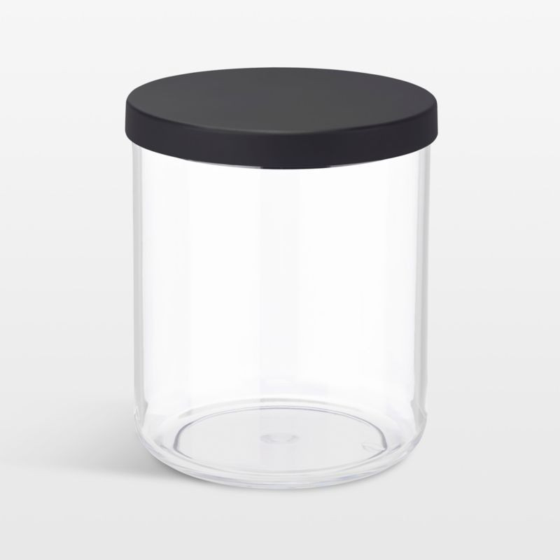 NeatMethod Medium Clear Canister with Black Lid + Reviews | Crate & Barrel | Crate & Barrel