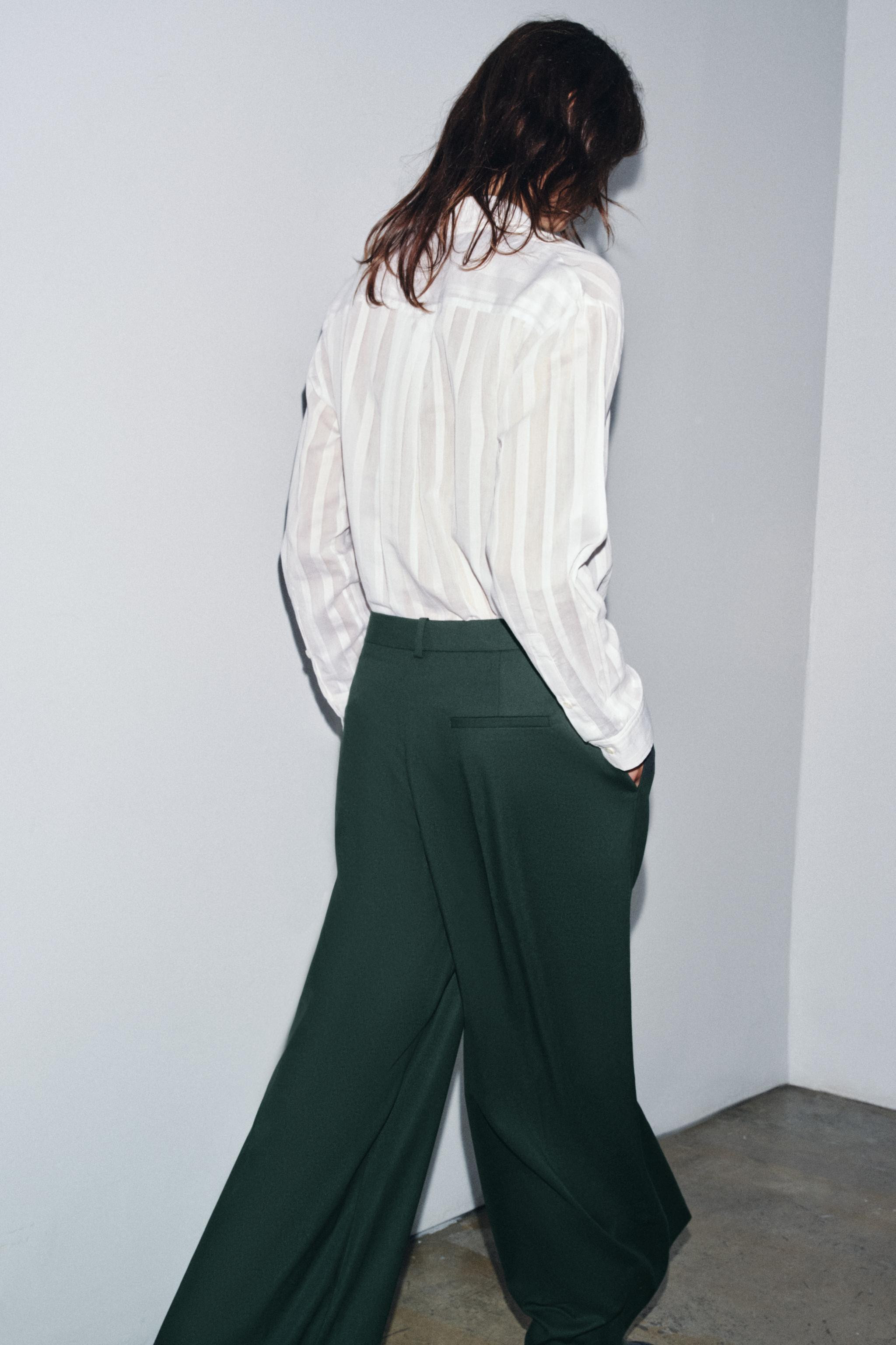 WIDE-LEG TROUSERS WITH DARTS ZW COLLECTION | Zara US