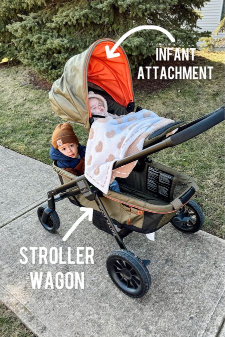 It was nearly 50 today, so of course we had to get out for a family walk!! 🙌🏼 Took a snap of our stroller wagon with the infant attachment so ya’ll could see it. We love this wagon so much, but we didn’t think we’d be able to use it with both kids for awhile. Then I stumbled upon the infant attachment and the rest is history. So glad we didn’t have to invest in yet another piece of equipment for our family outings. We love this wagon for all of our adventures - the zoo, amusement parks, family walks, etc. And it’s definitely on the more affordable side for stroller wagons. If you have any questions, drop them in the comments. Otherwise, click to shop!

PS: A car seat attachment is also available, so I’ve linked that too!

#LTKtravel #LTKfamily #LTKbaby