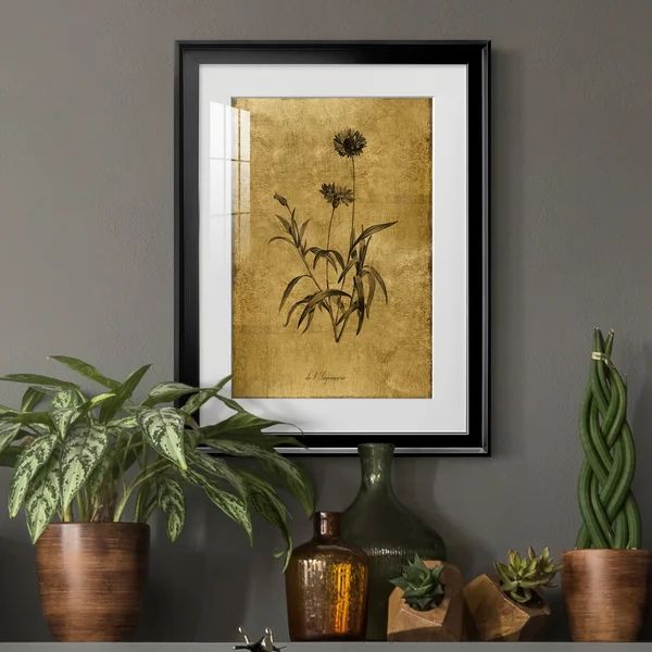 Gold Sketch Botanical I - Picture Frame Painting Print on Paper | Wayfair North America
