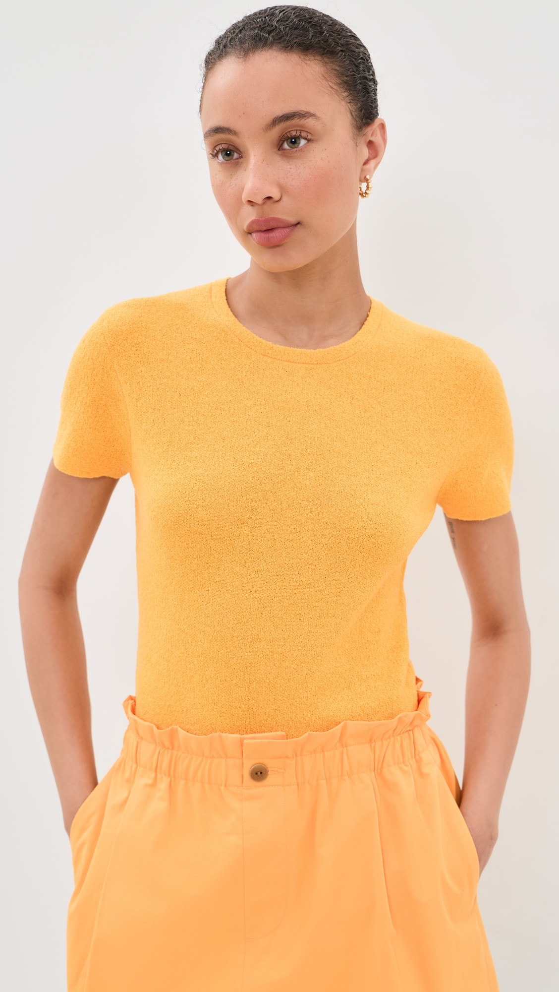 Texture Short Sleeve Crew Pullover | Shopbop