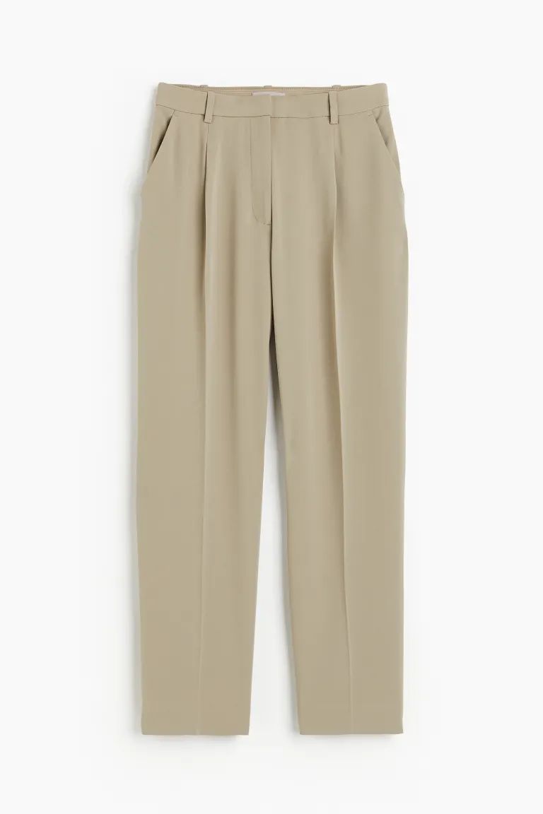 Wide crease-leg trousers | H&M (UK, MY, IN, SG, PH, TW, HK)