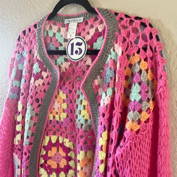 Miss Sparkling Crochet cardigan | Poshmark