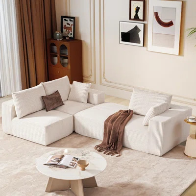 109" Modular Sectional Sofa With Deep Seat, Cloud Sectional Couch With L-Shape Chaise For Living Room Bedroom - No Assembly Required | Wayfair North America