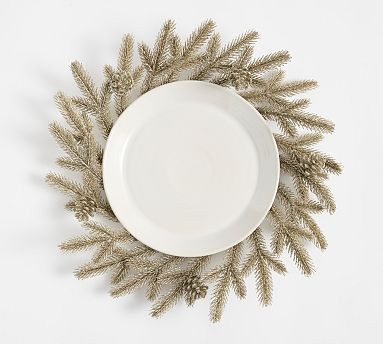 Gold Pine Charger Plates - Set of 4 | Pottery Barn (US)