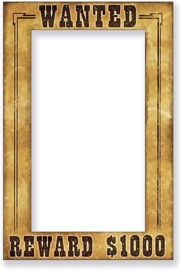 Beistle Western Wanted Photo Fun Frame | Amazon (US)