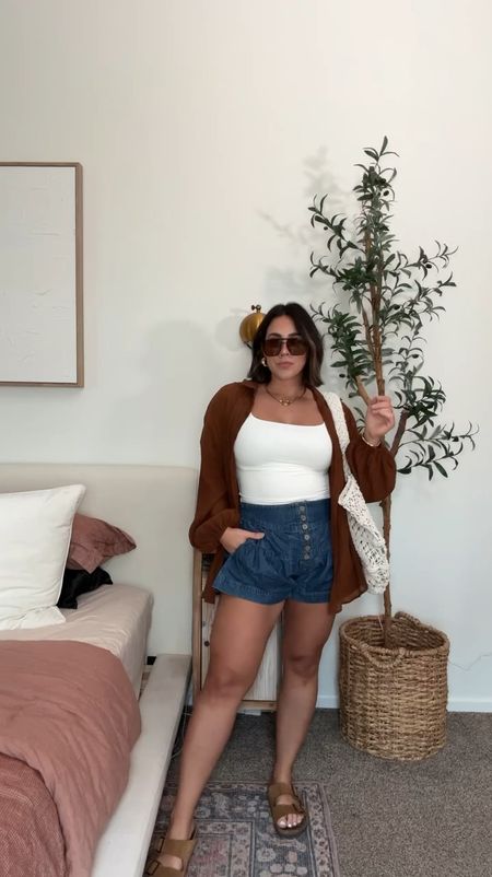 Thick thigh and mom approved shorts! My size medium (runs big if in between go down) top size M, brown shirt L (part of set) undies code ninaxspanx 



#LTKMidsize #LTKStyleTip #LTKTravel