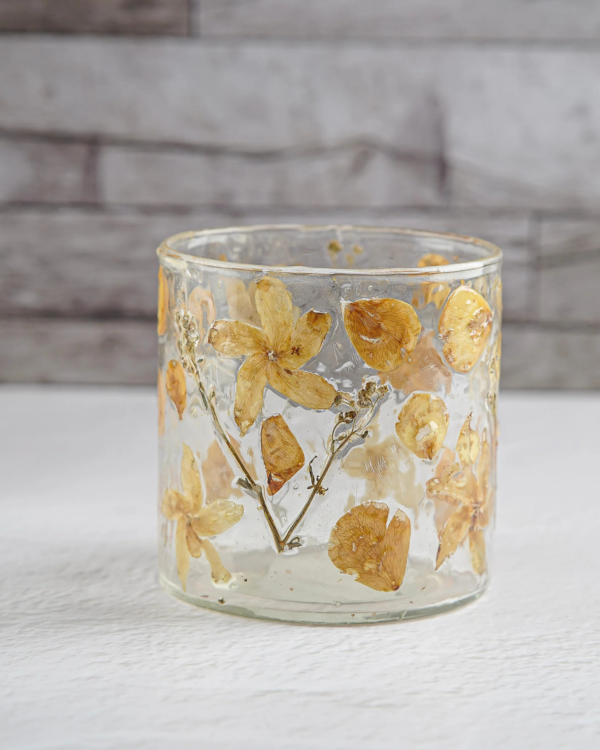 Pressed Dried Flower Glass Candle Holder | MJHome