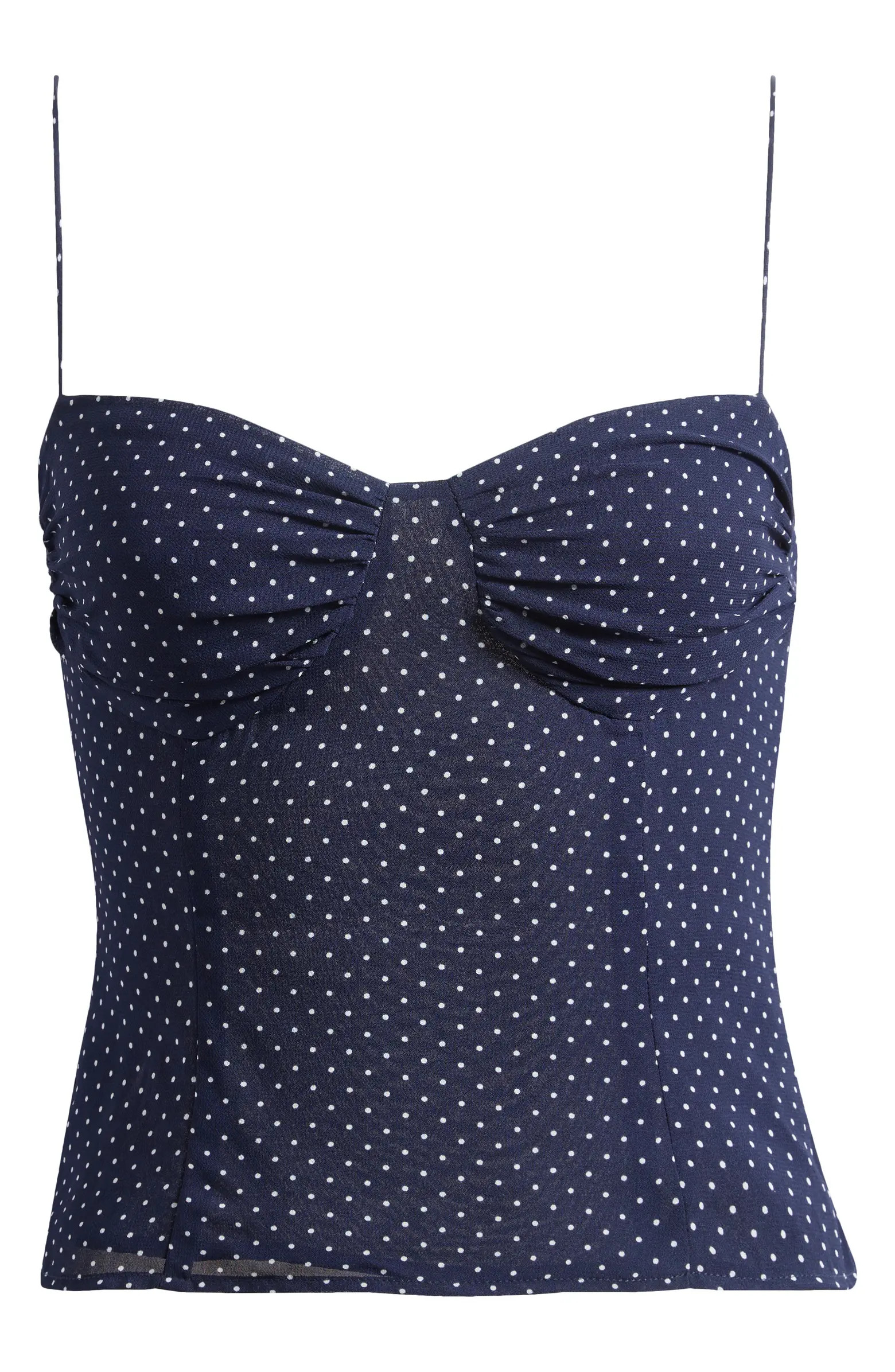 Pixie Polka Dot Mesh Top | Nordstrom