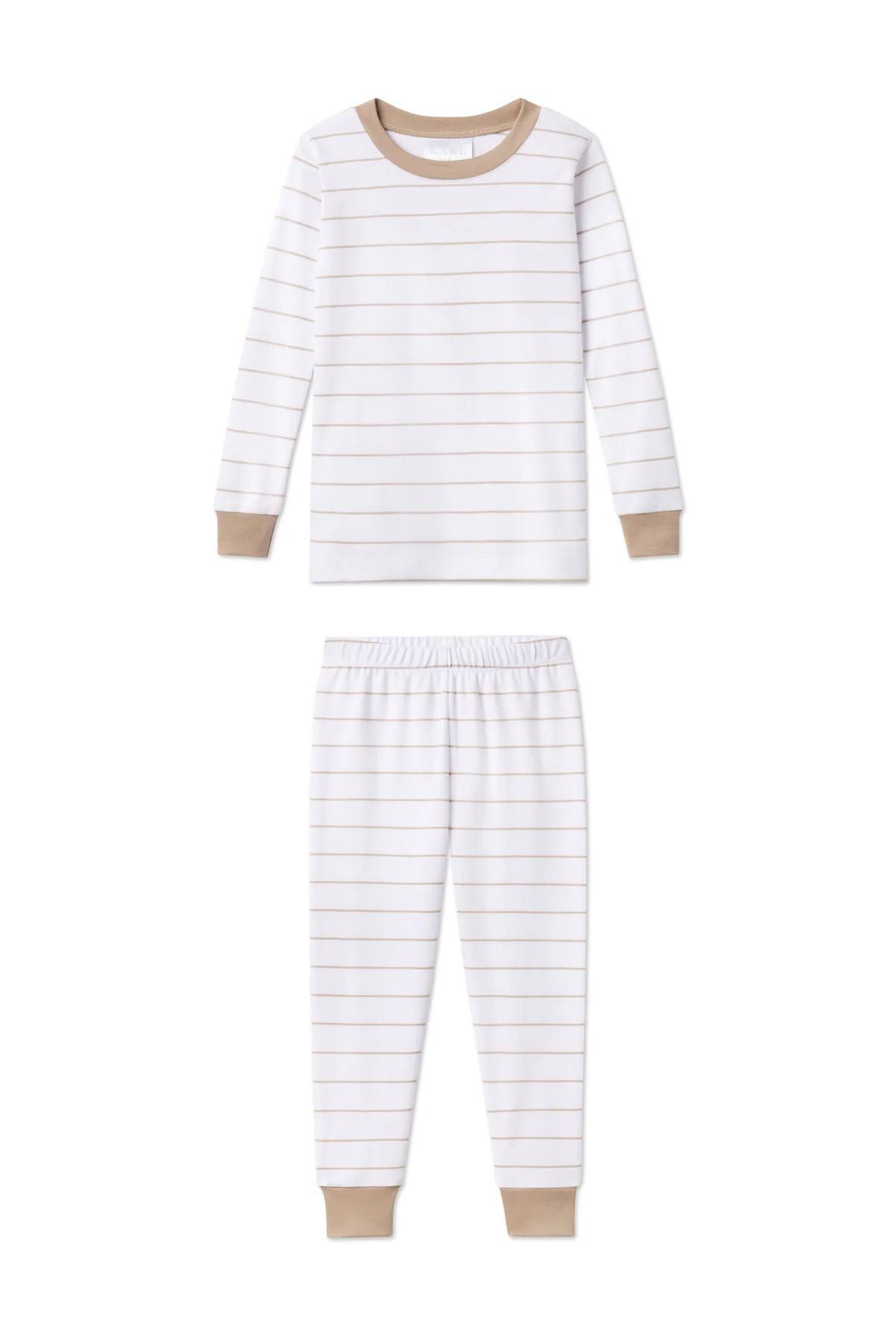 Kids Long-Long Set in Driftwood Stripe | Lake Pajamas