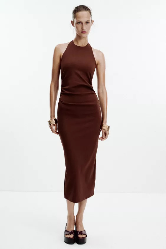 DRAPED HALTER DRESS | Zara US