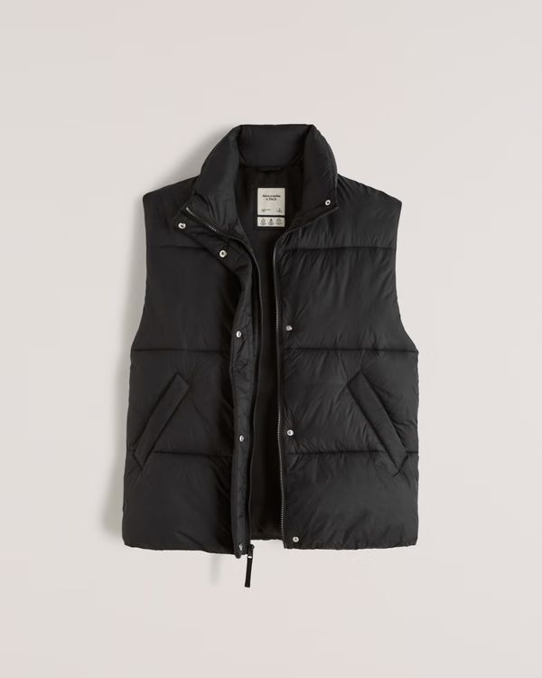 Oversized Quilted Puffer Vest | Abercrombie & Fitch (US)