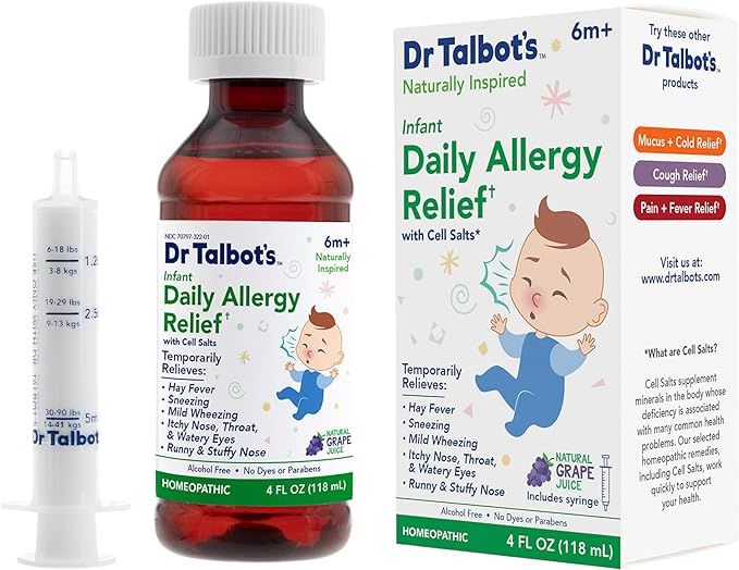 Dr. Talbot's Infant Daily Allergy Relief Liquid Medicine, Naturally Inspired for Babies, Includes... | Amazon (US)