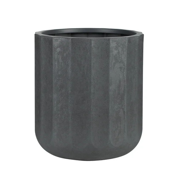 Better Homes & Gardens Adler 16 inch Resin Planter Black With Modern Design for Indoor Outdoor Pl... | Walmart (US)