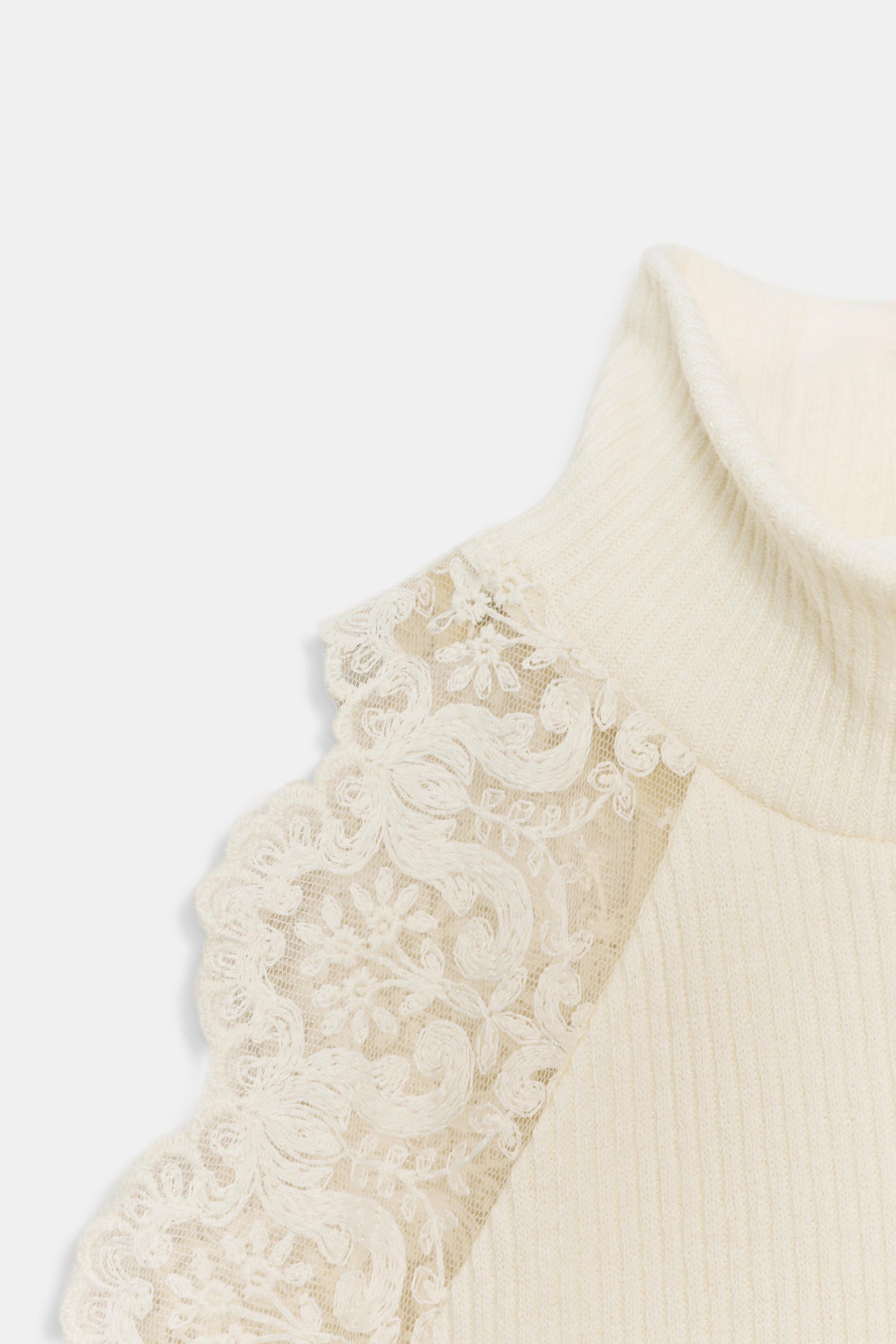 LACE RIB TOP | Zara US