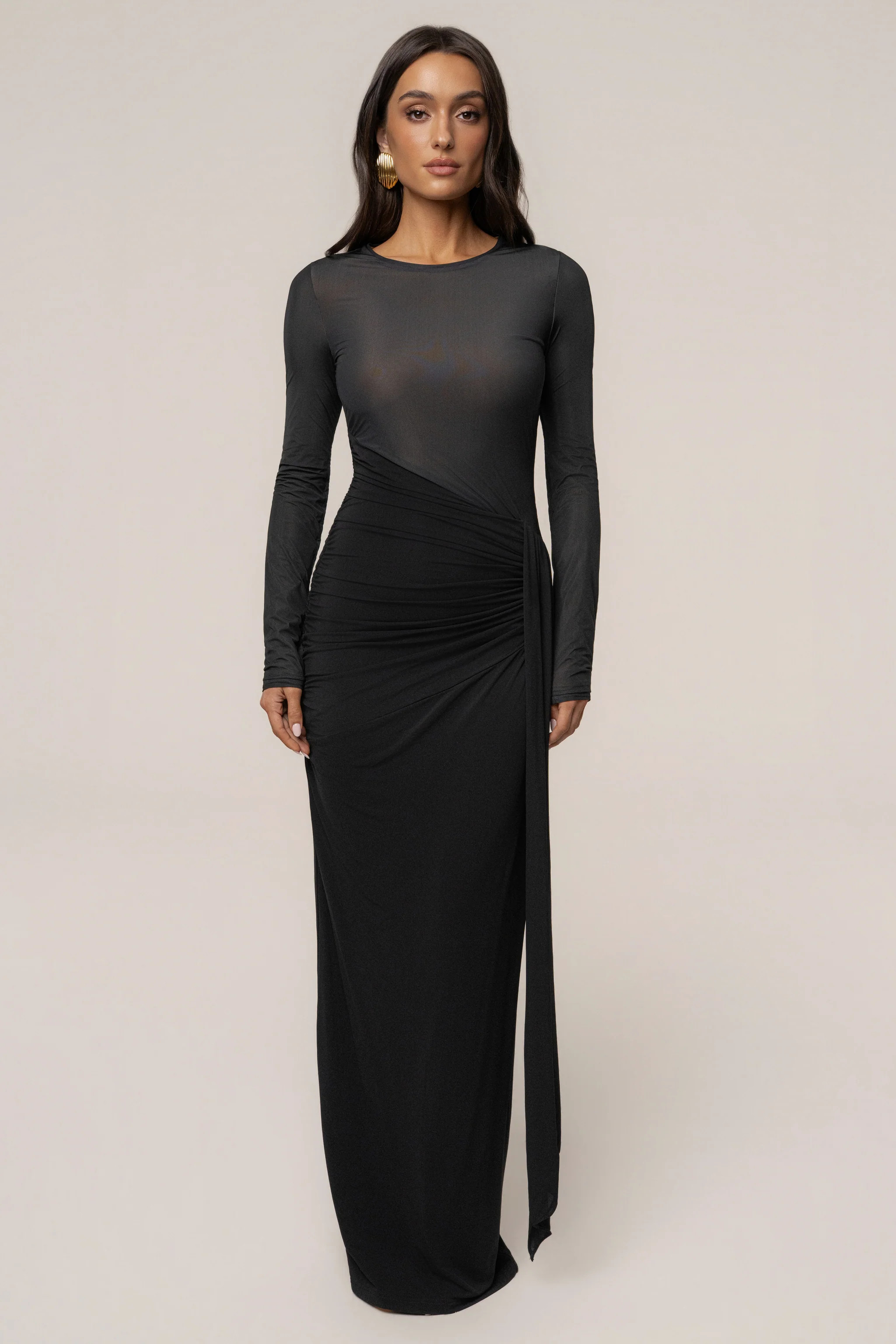 Black Halo Hour Maxi Dress | JLUXLABEL US