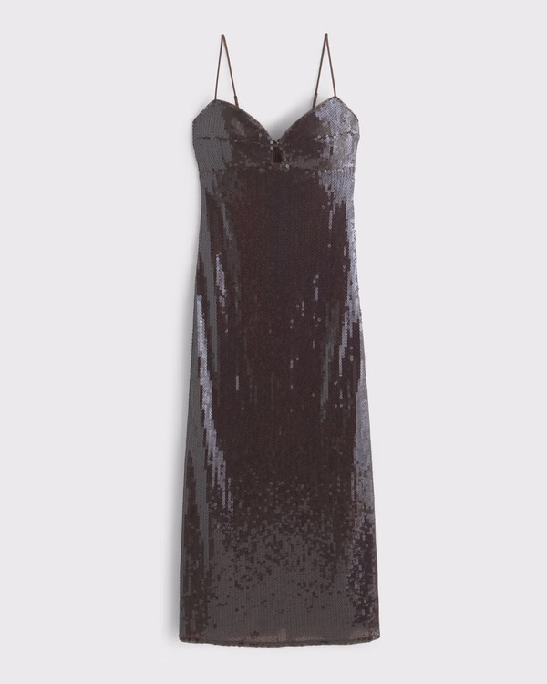 Women's The A&F Julia Slip Sequin Midi Dress | Women's Clearance | Abercrombie.com | Abercrombie & Fitch (US)