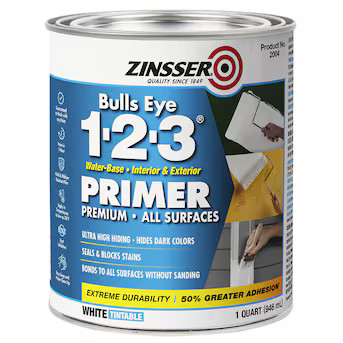 Zinsser Bulls Eye 123 Interior/Exterior Multi-purpose Water-based Wall and Ceiling Primer (1-quar... | Lowe's