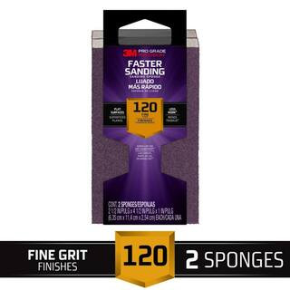 Pro Grade Precision 2-1/2 in. x 4-1/2 in. x 1 in. 120-Grit Fine Block Sanding Sponge | The Home Depot