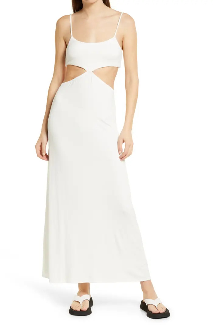 Free People Piper Sleeveless Cutout Midi Dress | Nordstrom | Nordstrom