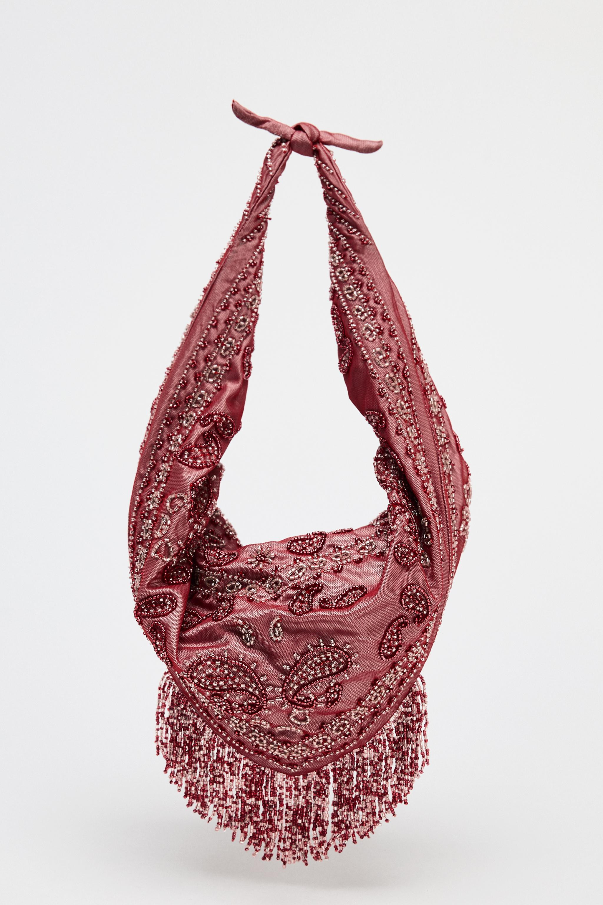 BEADED WOVEN BAG | Zara US