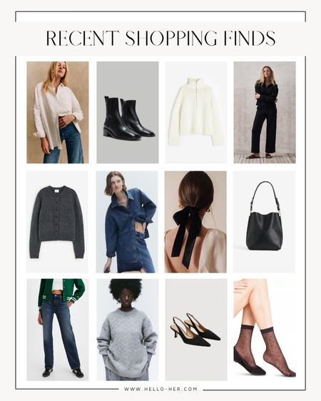 Recent shopping finds 🖤 

Black booties, sweater, slingback pumps, sheer trouser socks, denim, winter style, winter outfit ideas, outfit ideas 

#LTKitbag #LTKSeasonal #LTKfindsunder100