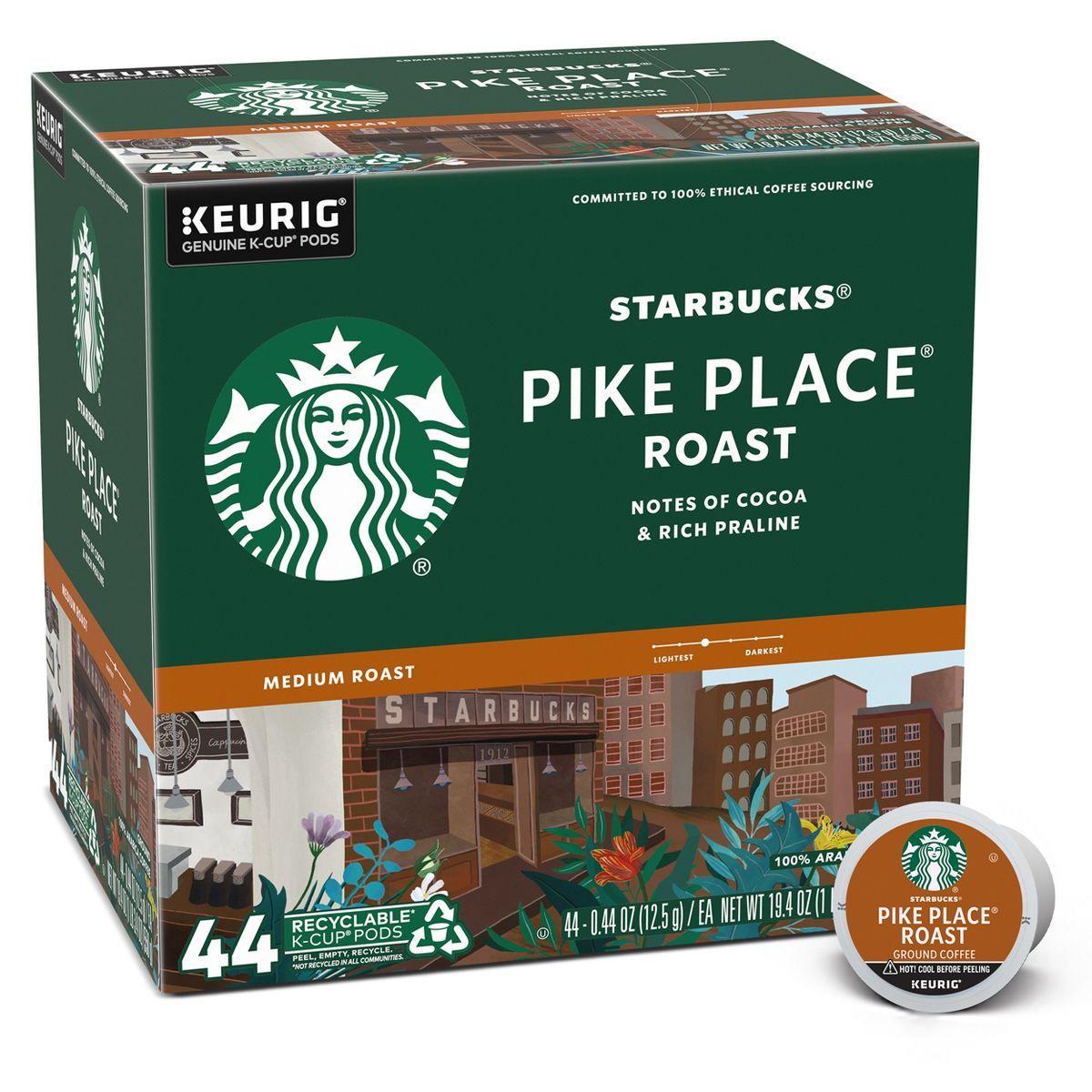 Starbucks Medium Roast K-Cup Coffee Pods Pike Place Roast for Keurig Brewers | Target