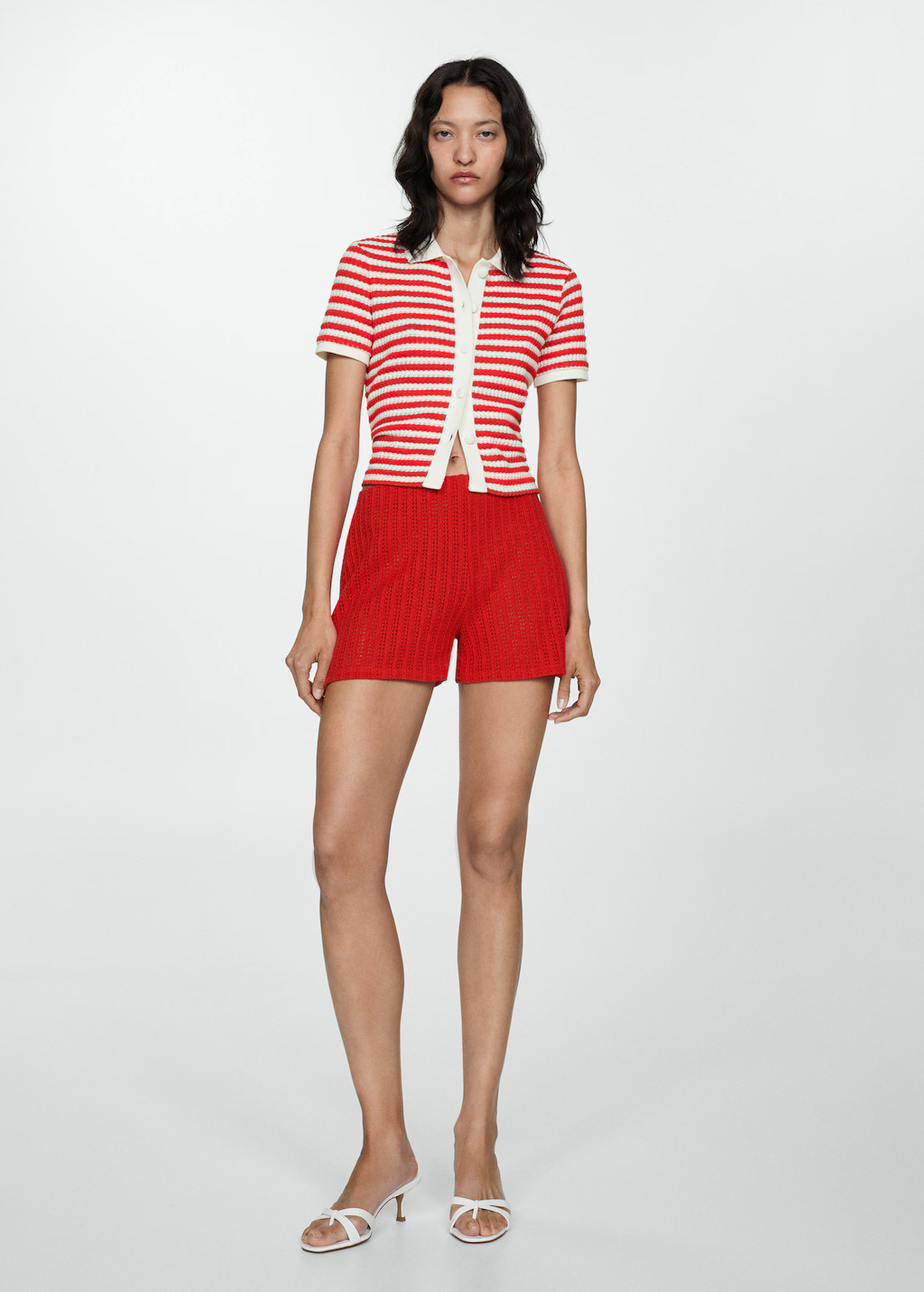 Combined knitted t-shirt | MANGO (US)