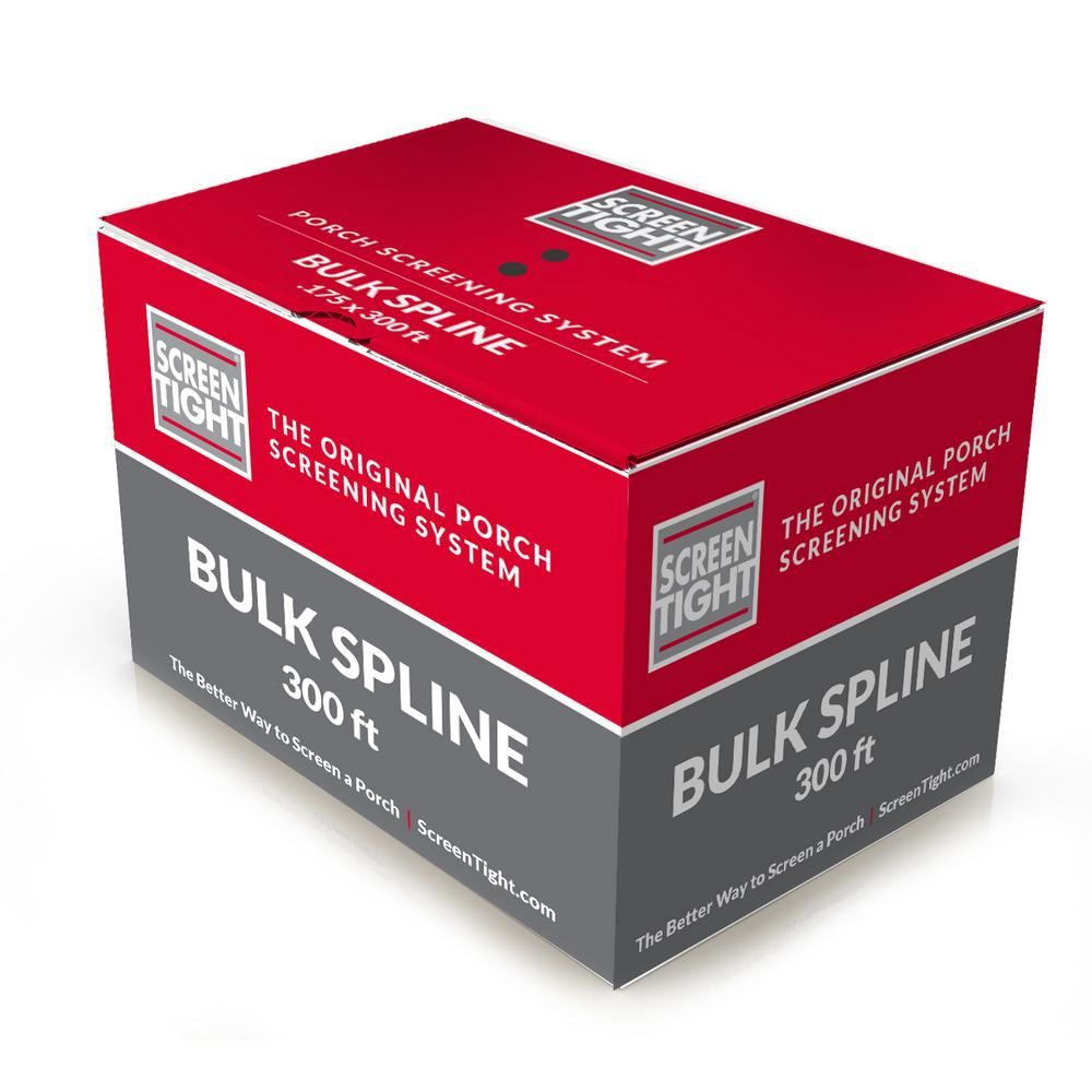 Screen Tight 0.175 in. x 300 ft. Bulk Spline, Black | The Home Depot