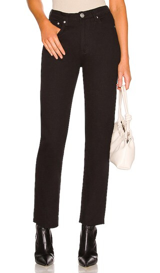 Dylan Straight Denim Jean in Black | Revolve Clothing (Global)