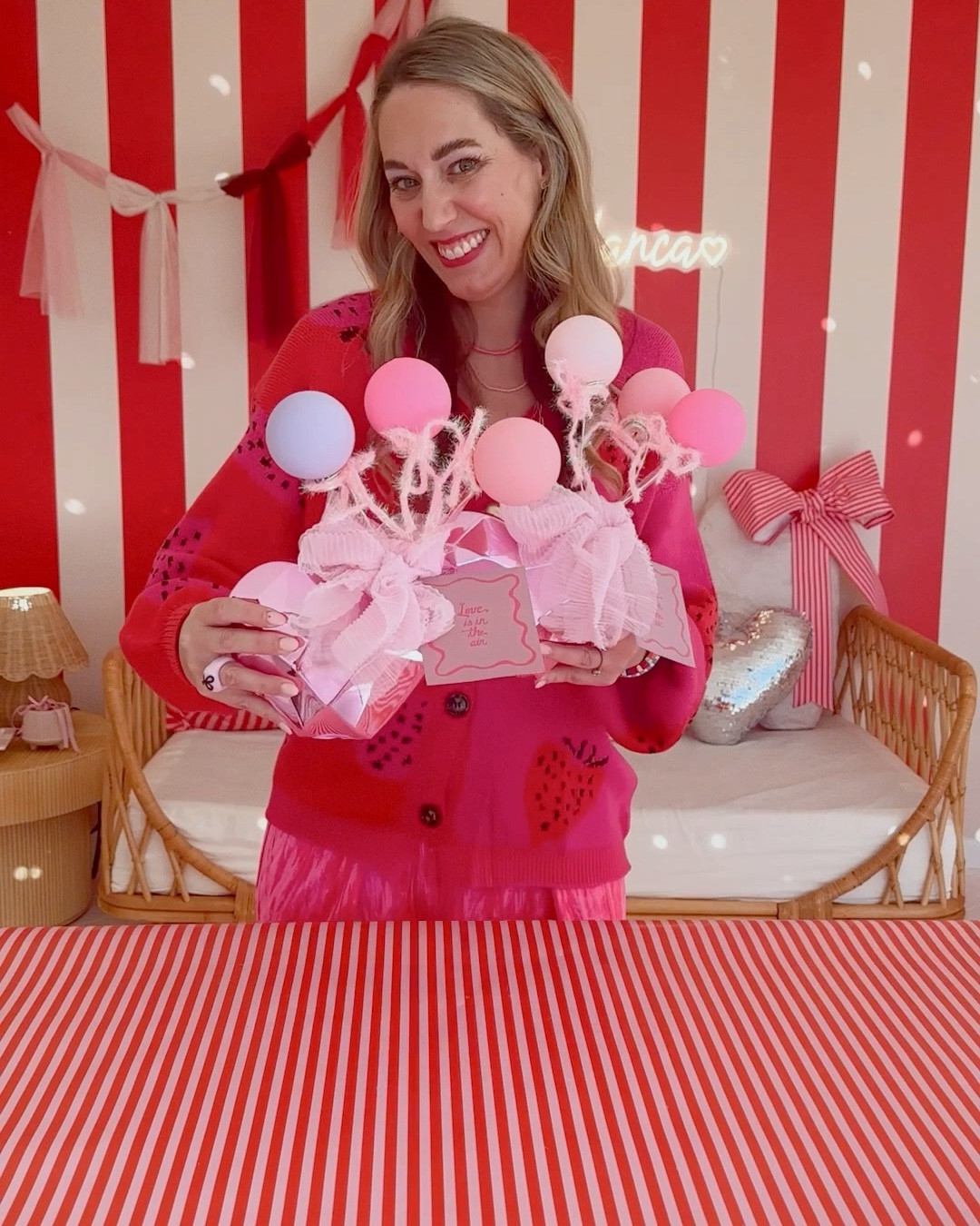 I took the cutest disco heart sippers @packedparty and gave them a little Valentine glow-up 💗 bows, balloons, and all the love to make them even sweeter.

#LTKValentine #LTKHome #LTKSeasonal
